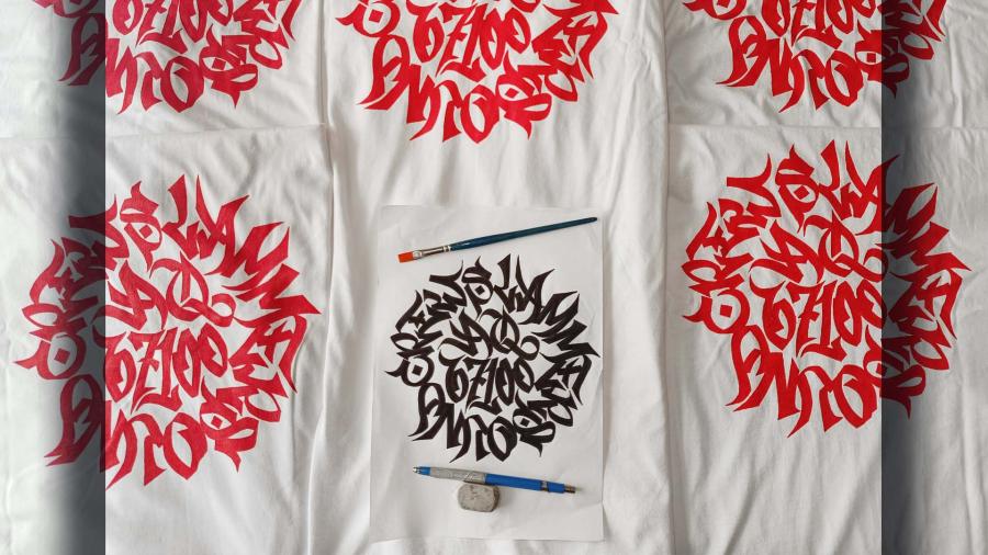 Custom T-Shirt dipinta a mano per Slammer Sound Crew - Streetwear